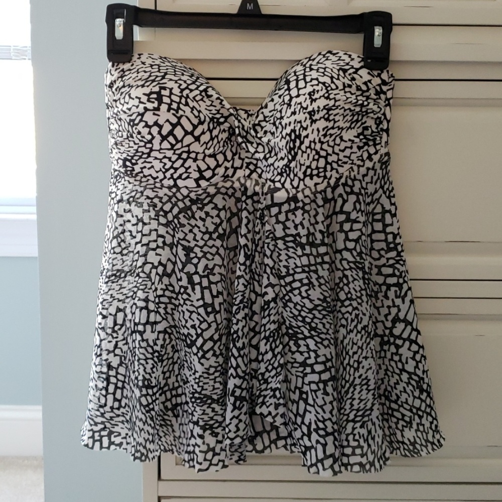 Merona Black & White Bathing Suit Top